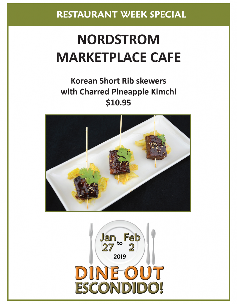 nordstrom DOE restaurant MENU PDF Visit Escondido Visitor